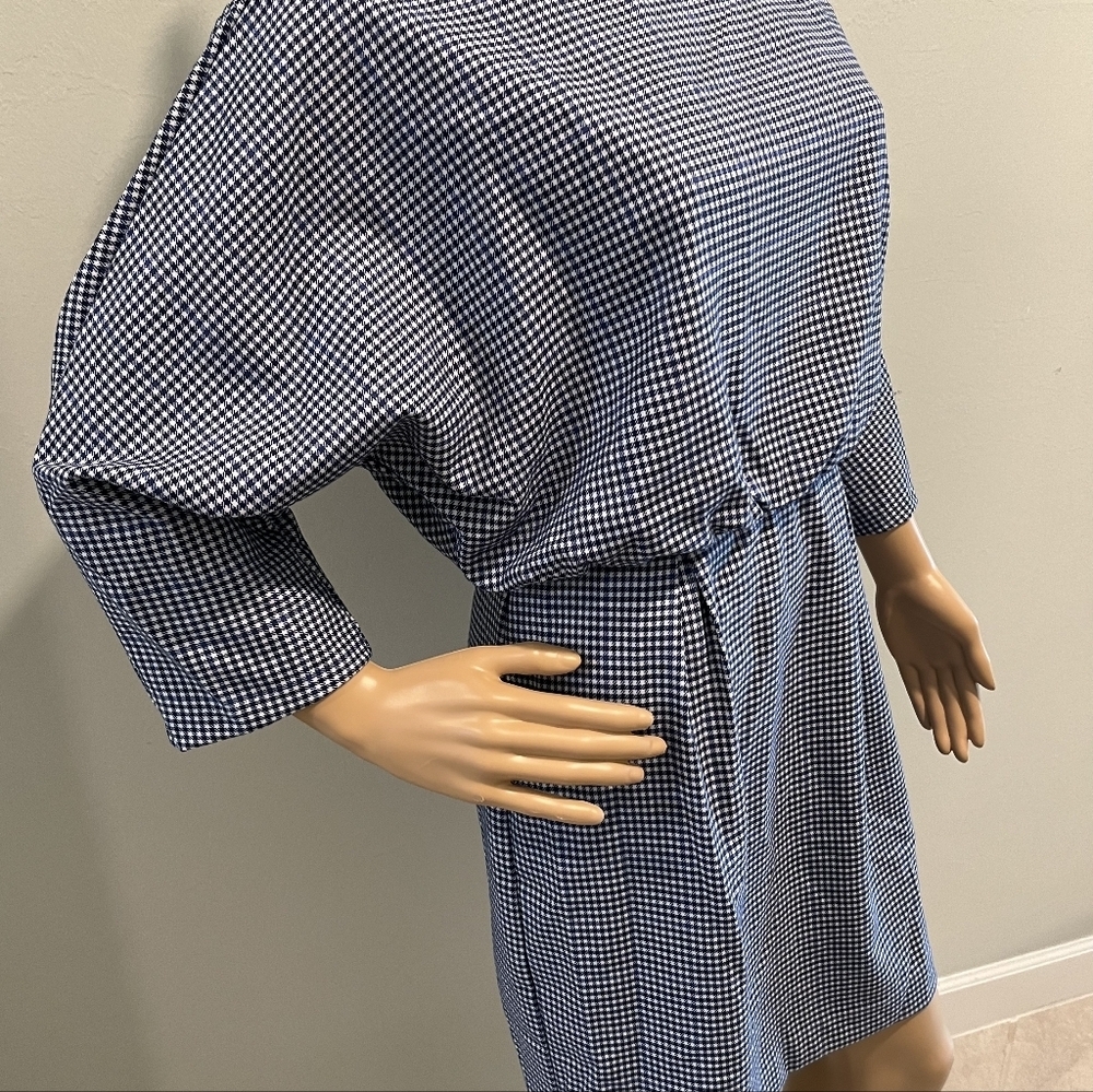 Trina Turk Amar Dress Navy & White Check Size 6    New With Tags - Picture 2 of 16